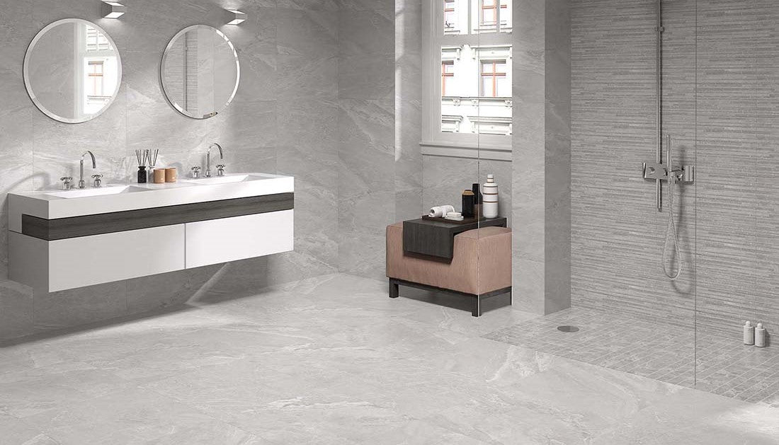ALASKA Grey Wall and Floor Tiles incl Feature Tile - 30x60 and 60x60cm