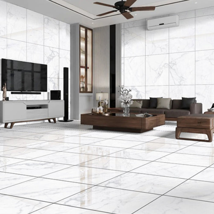Alprime Marble Effect 60x60cm Polished Floor and Wall Tile