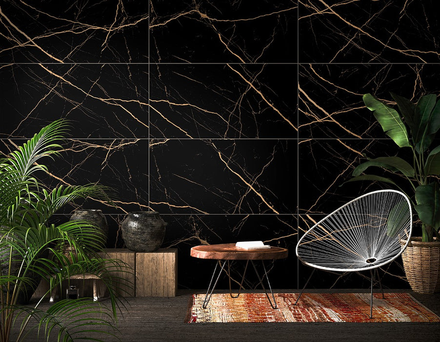 AVARIS Matt Black Gold Tile - 60x60 and 60x120cm