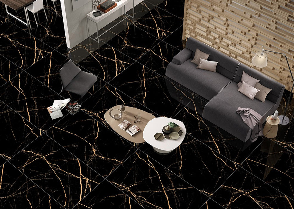 AVARIS Polished Black Gold Tile - 60x60 and 60x120cm