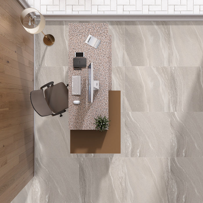 BORRELLO Matt R10 Pearl Grey Porcelain Tile - 30x60/60x60 and 60x120cm