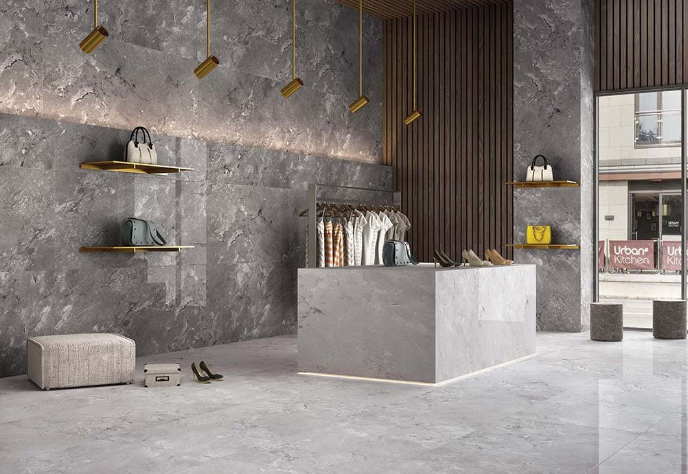 Cavaro Light Grey and Grey Marble Tiles - 60x60 and 60x120cm