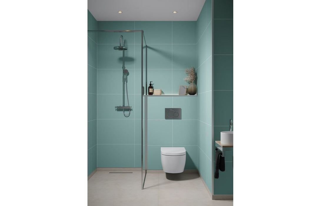 Fibo Contemporary Aqua Mint Tile Effect Bathroom Wall Panel