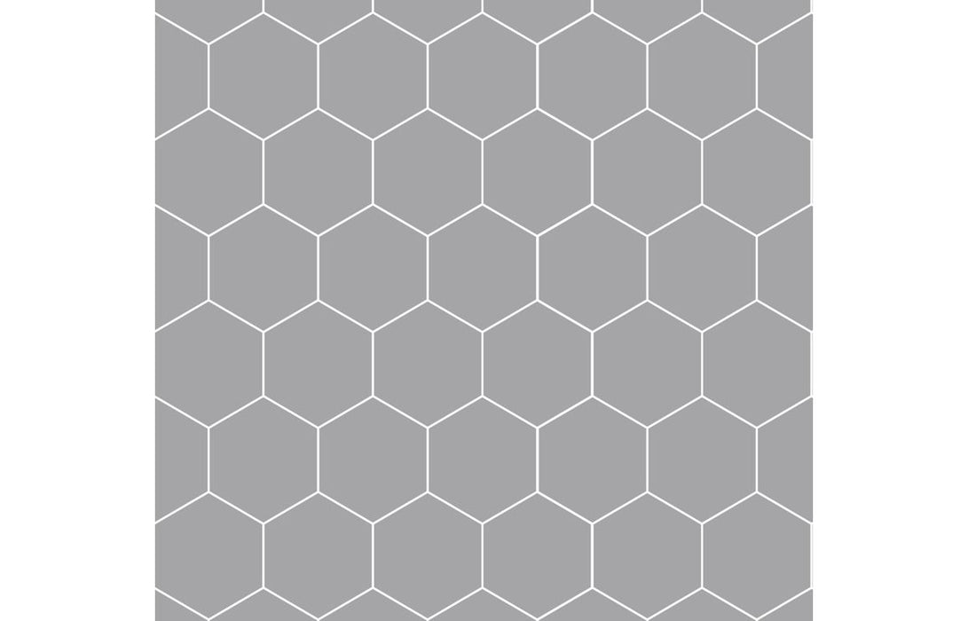 Fibo Urban Medium Grey Hexagonal Bathroom Wall Panel