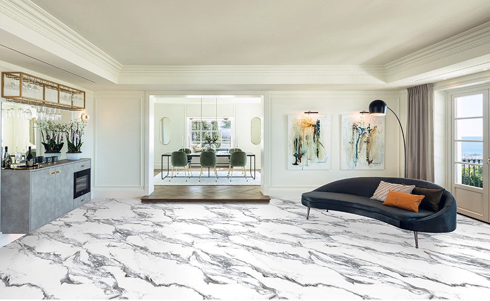 INFINITY Marble Effect Polished Wall and Floor Tile - 60x120cm