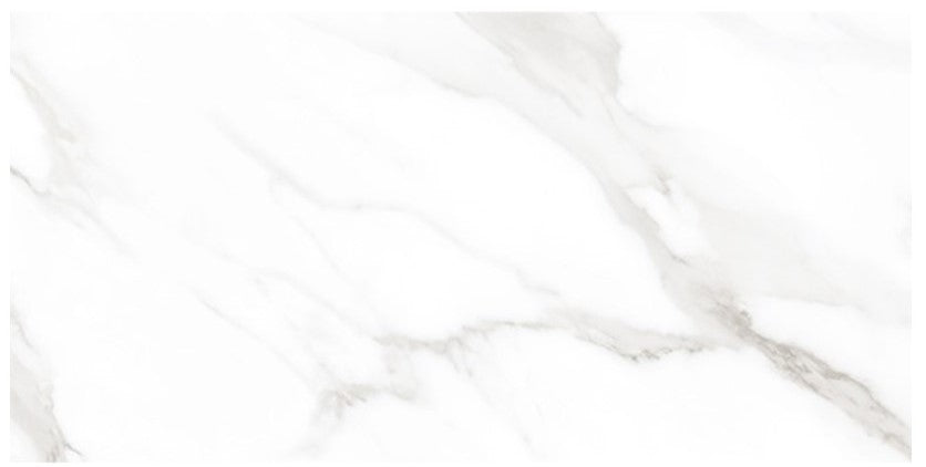 Calacatta White Marble Effect Rectified MATT Porcelain Wall and Floor Tile - 60x120cm