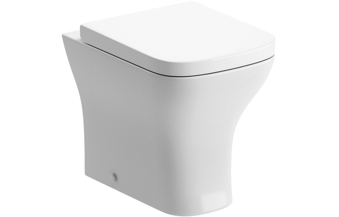 Modern Gloss Light Grey Bathroom Furniture Suite with Black Fittings