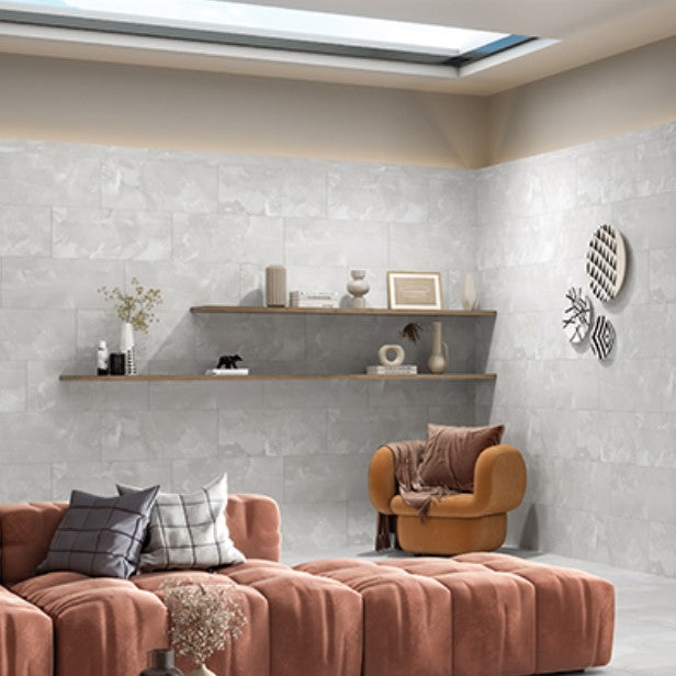 30x60cm Light Grey Polished Onyx Marble Effect Bathroom Tiles