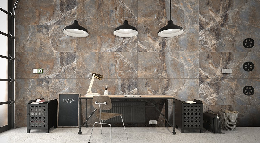 QUASAR Brown Large Matt Wall and Floor Tiles - 60x120cm