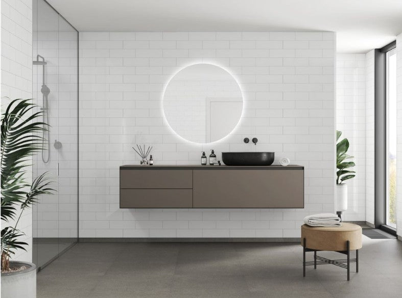 Fibo Urban Denver White Metro Brick Bathroom Wall Panel