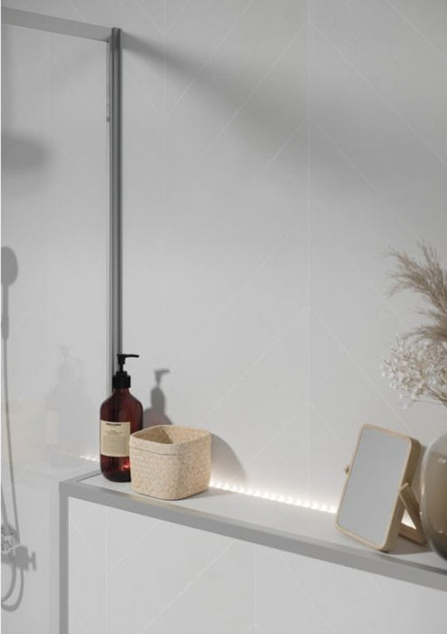 Fibo Urban Grey Cement Chevron Bathroom Wall Panel