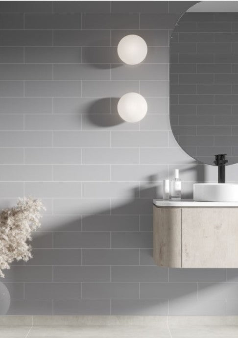 Fibo Urban Medium Grey Metro Brick Bathroom Panel