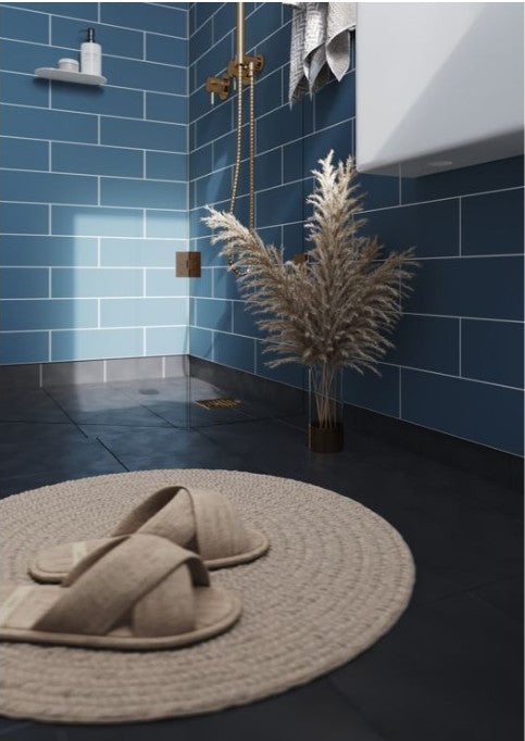 Fibo Urban Dusty Blue Metro Brick Bathroom Wall Panel