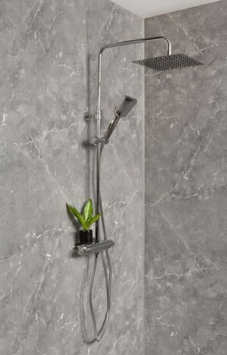 Fibo Marble Grey Marble (Plain Marble) Bathroom Wall Panel