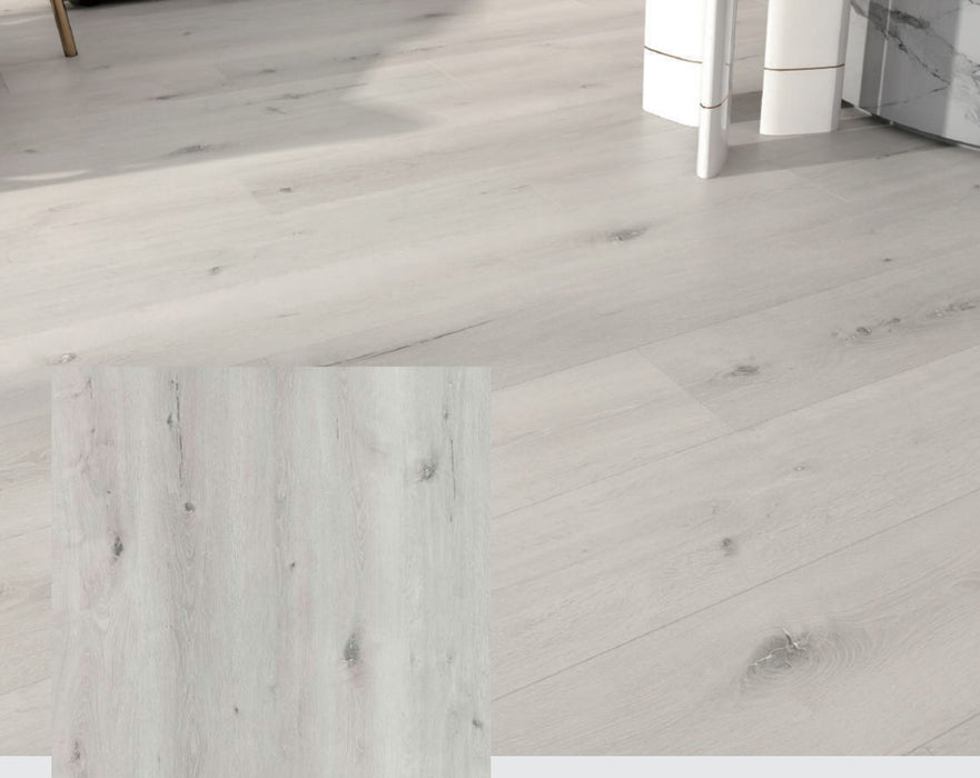 PREMIUM 6.5mm Silver Grey Oak Click Luxury Vinyl Flooring - 1220x180mm
