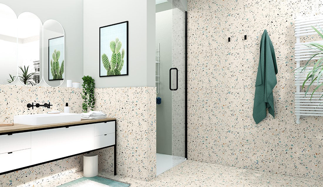 VENETIA BEIGE Terrazzo Wall and Floor Tile - 60x60cm