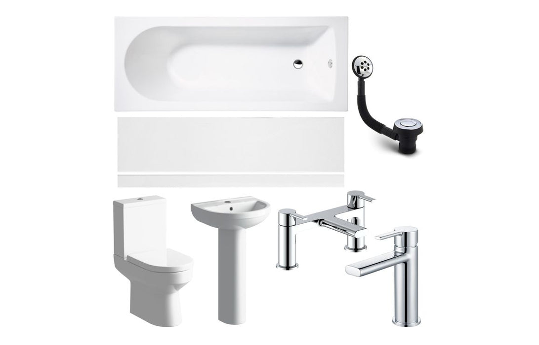 Luxury Modern Bathroom Suite with Chrome Fittings