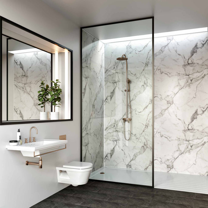 MultiPanel Linda Barker Calacatta Marble Bathroom Wall Panel