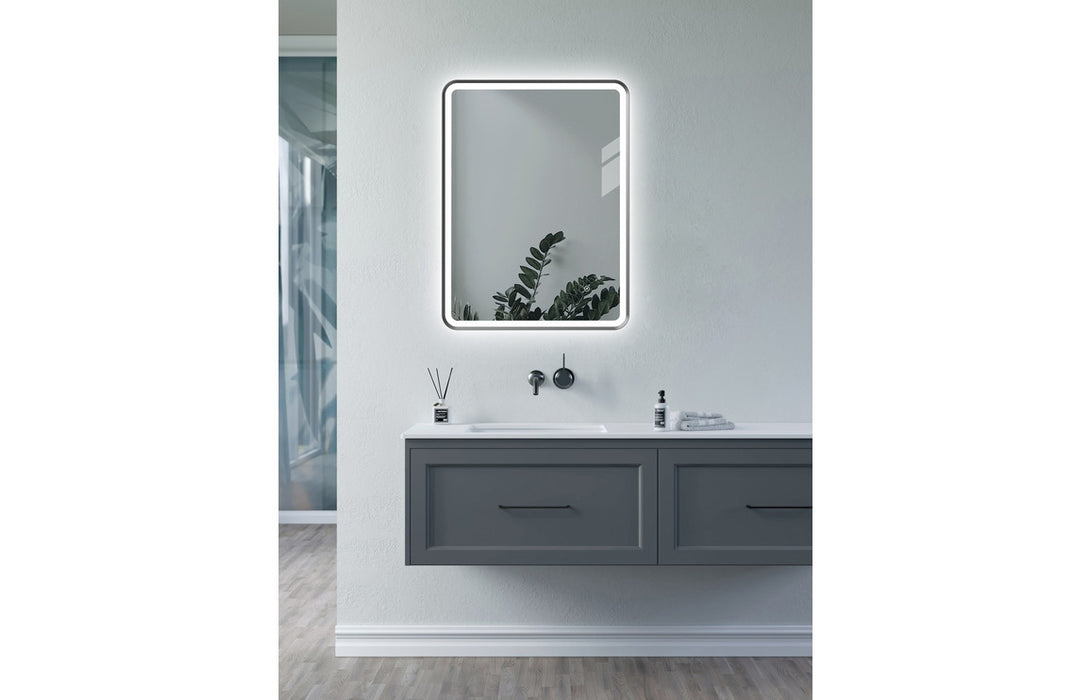 Carpe 600mm Rectangle Front-Lit LED Mirror - Matt Black