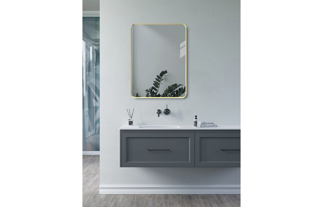 Dahia 600x800mm Rectangle Mirror Brushed Brass