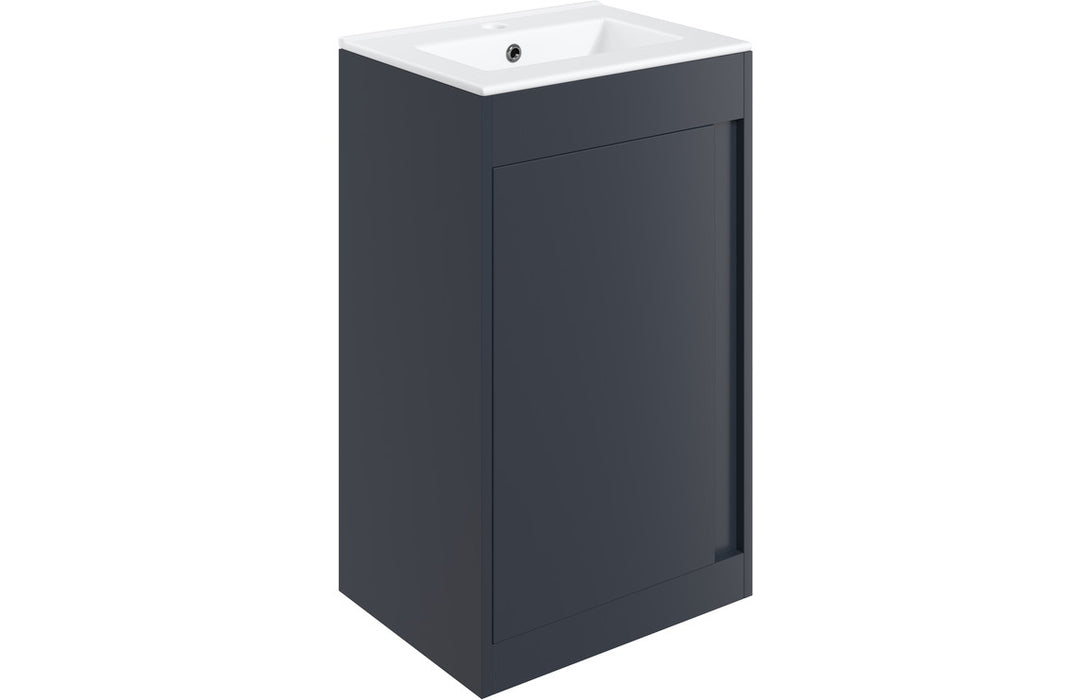Elite 510mm Floor Standing Vanity Unit Inc. Basin - Matt Indigo Blue