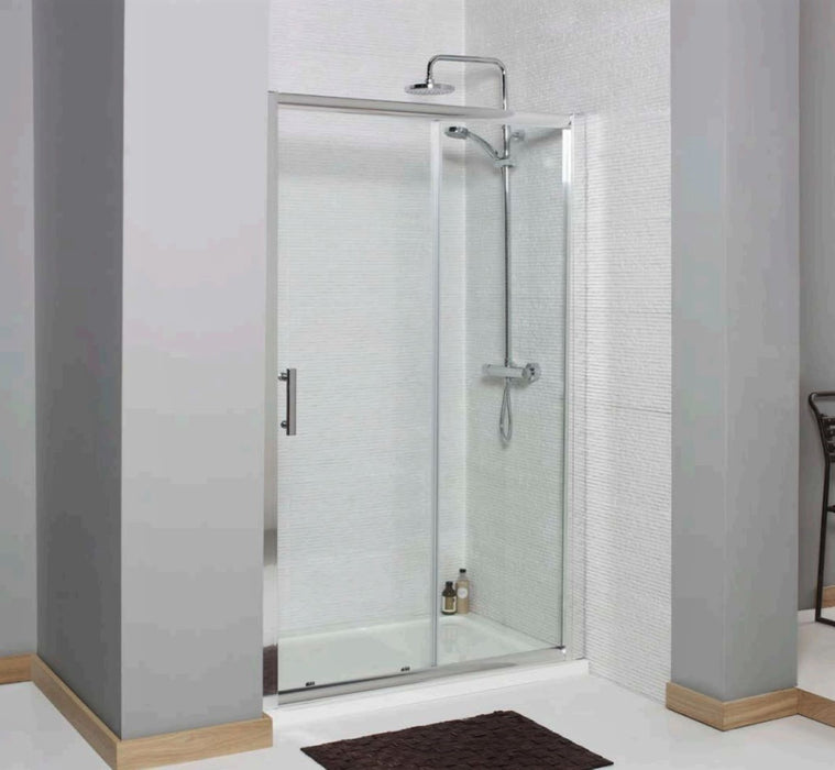 Chrome 6mm Sliding Shower Door with Optional Side Panel - Various Sizes