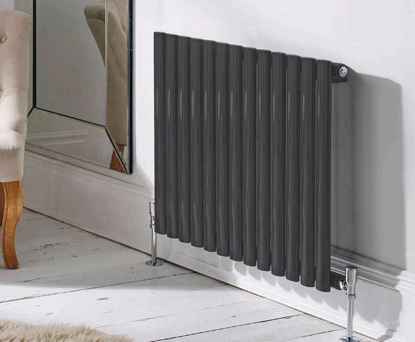 Luxury Anthracite Horizontal Designer Steel Radiator - Multiple Sizes Available