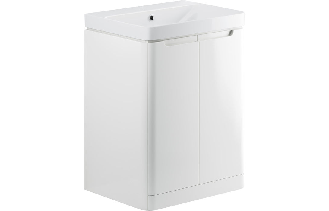 Lavetti Gloss White 2 Door Floorstanding Basin Unit - 500/600/800mm with Optional Tall Unit
