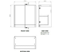 Lavetti Matt Indigo 2 Door Floorstanding Unit - 500/600/800mm with Optional Tall Unit