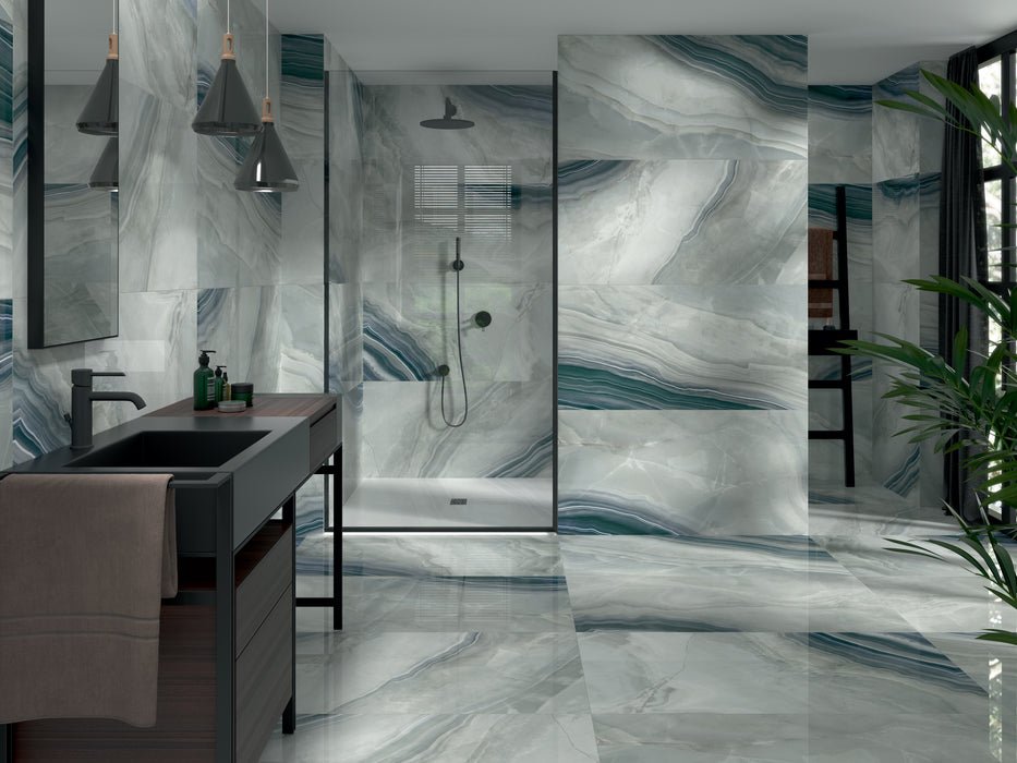 Persian Royale Onyx Blue Porcelain 60x120cm Polished Tile