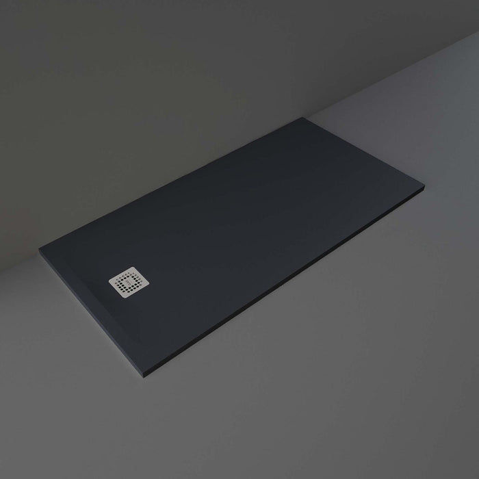 RAK FEELING Black Slate Effect Shower Tray