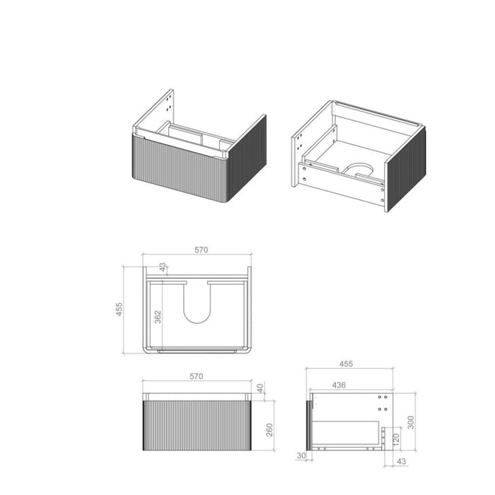 Matt White 600mm Wall Hung Basin Vanity Unit including Chrome Basin Mixer and Rimless WC