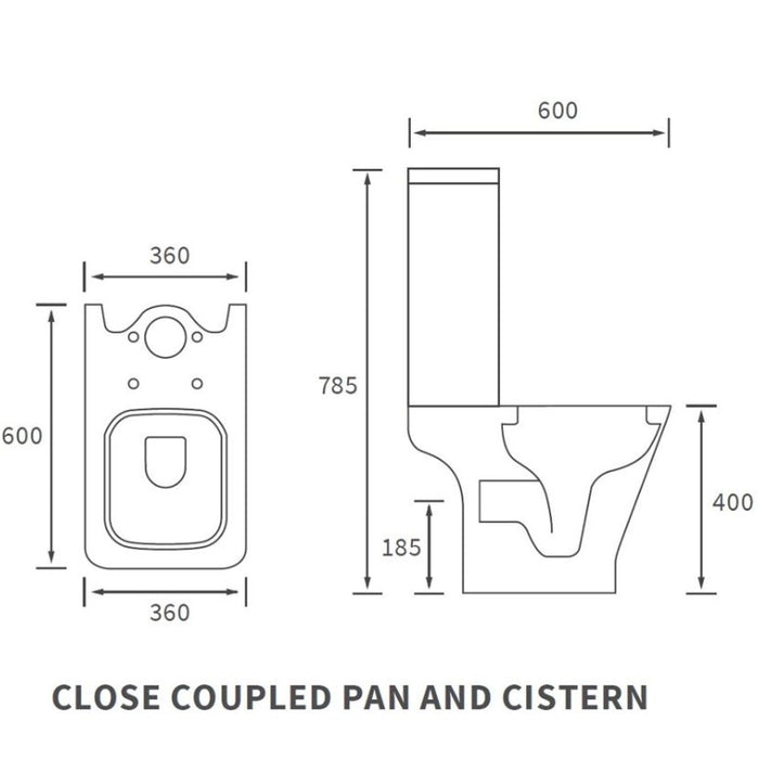 Matt White 600mm Wall Hung Basin Vanity Unit including Chrome Basin Mixer and Rimless WC