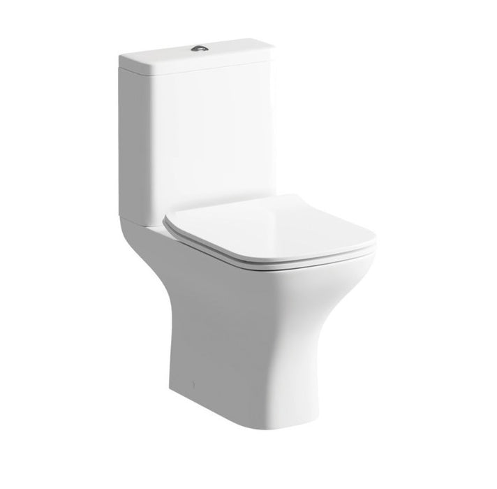 Bathroom Furniture Set including 600mm White Wall Hung Vanity with WC and Brushed Brass Tap Plus Fittings