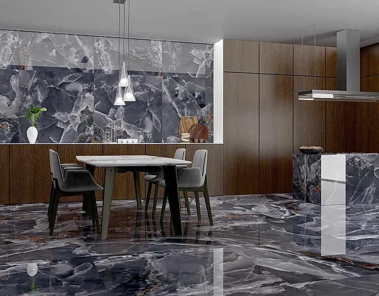 ALLURE MIDNIGHT Onyx Wall and Floor Tile - 60x120cm