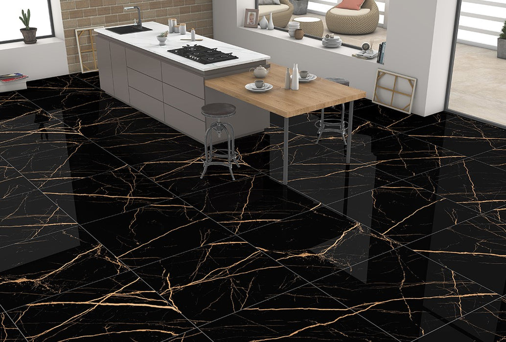 AVARIS Polished Black Gold Tile - 60x60 and 60x120cm