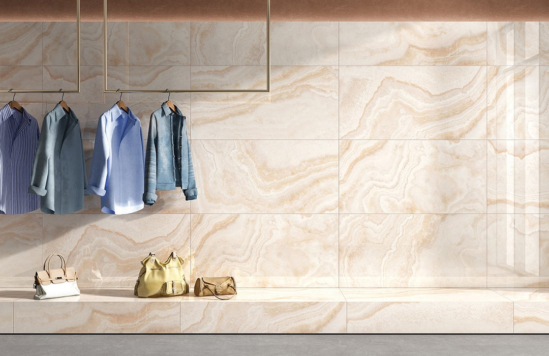 BARESI Beige Polished Wall and Floor Tiles - 60x60 and 60x120cm options