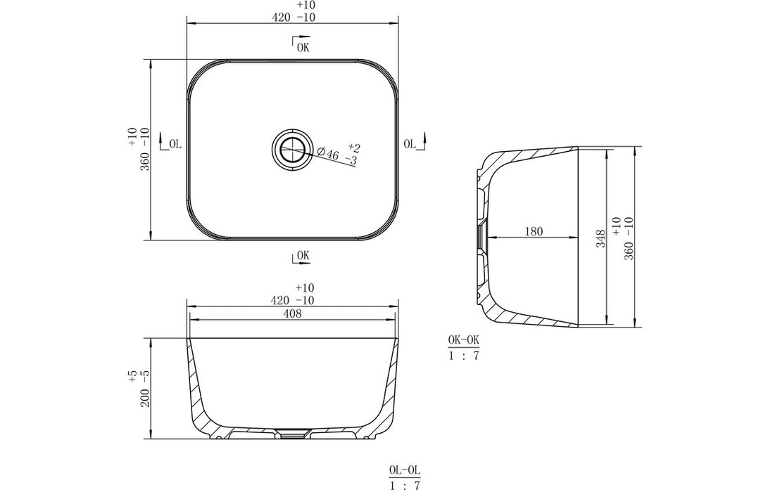 Barina Deep 420mm Washbowl
