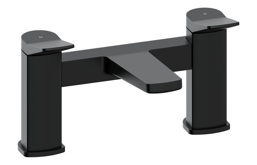 Matt Black Bathroom Taps and Shower Set (Square)