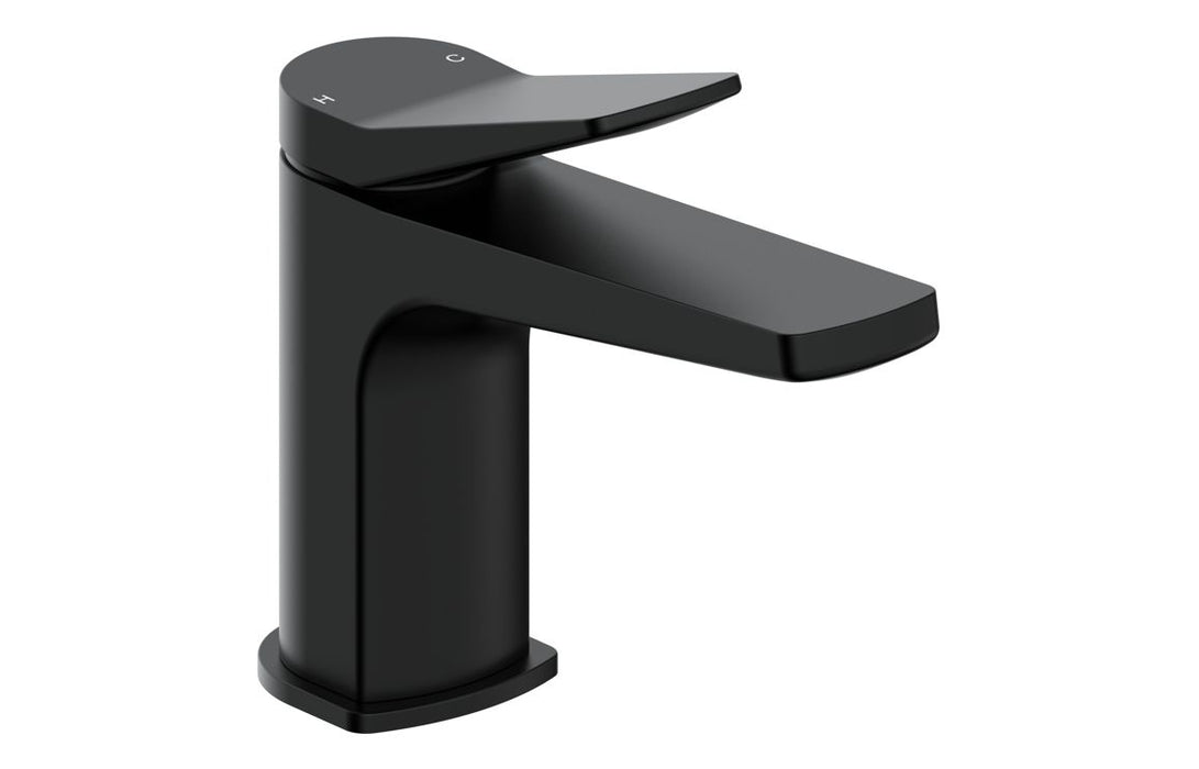 Matt Black Bathroom Taps and Shower Set (Square)
