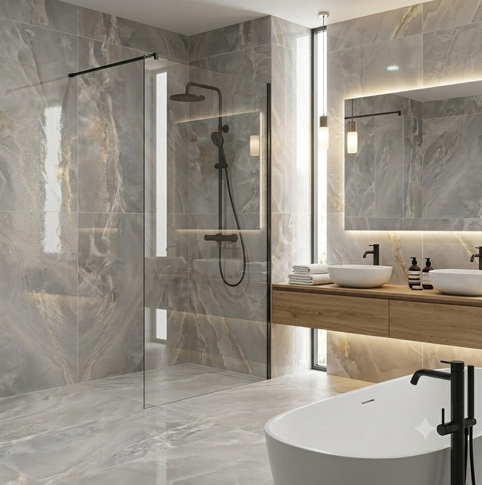 Crystallic Cloud Grey 60x120 Premium Gloss Tile