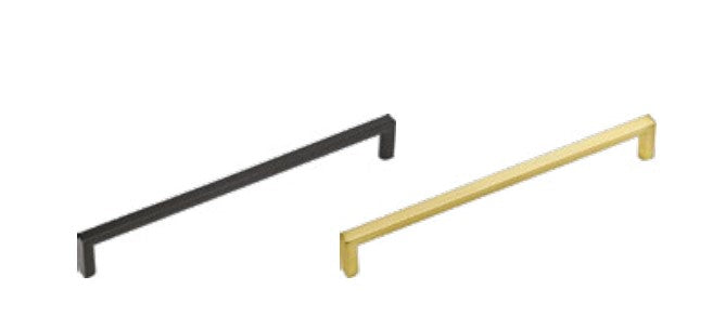 330mm Slim D Shaped Handle in Matt Black or Brushed Brass