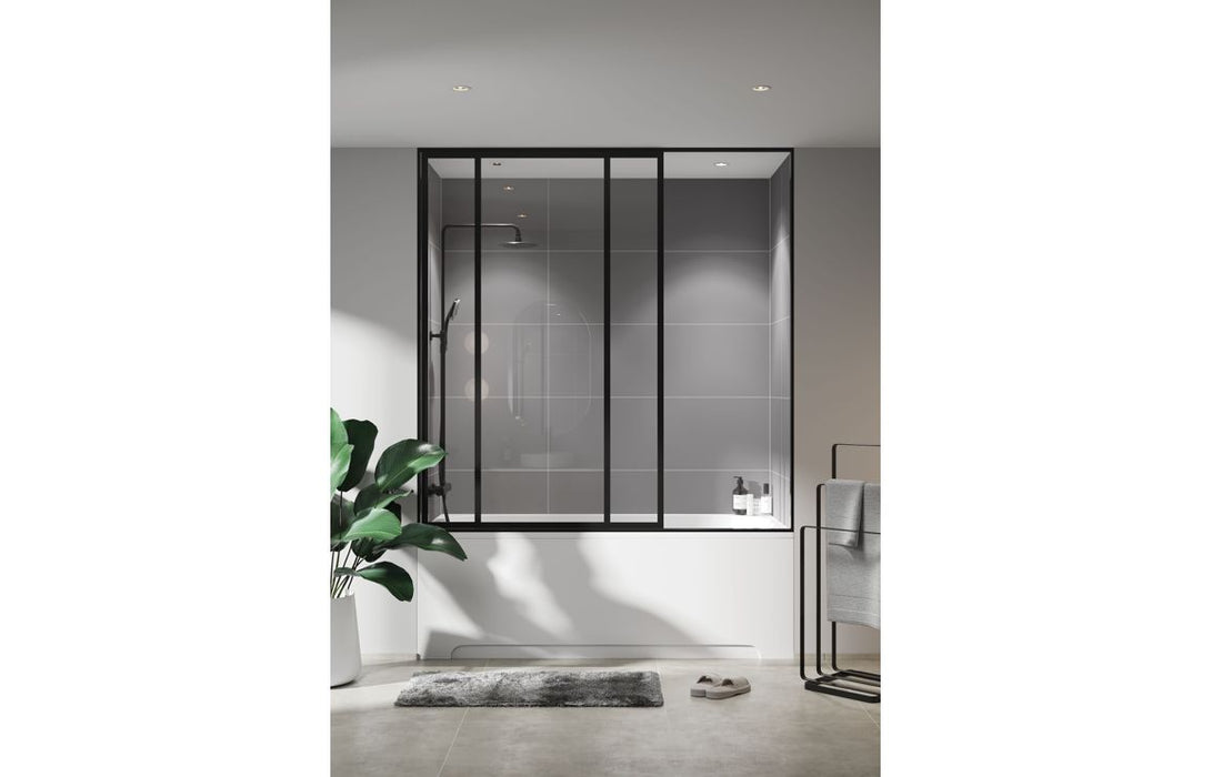 Fibo Contemporary Aberdeen Grey Tile Effect Bathroom Wall Panel