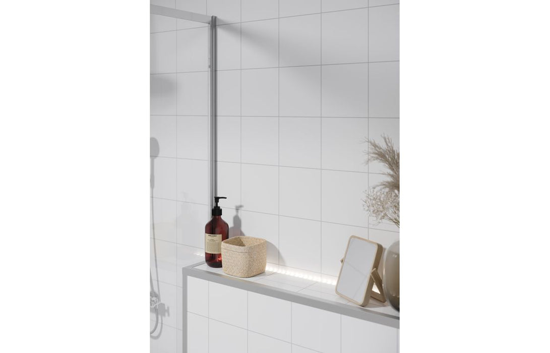 Fibo Contemporary Denver White Tile Effect Bathroom Wall Panel