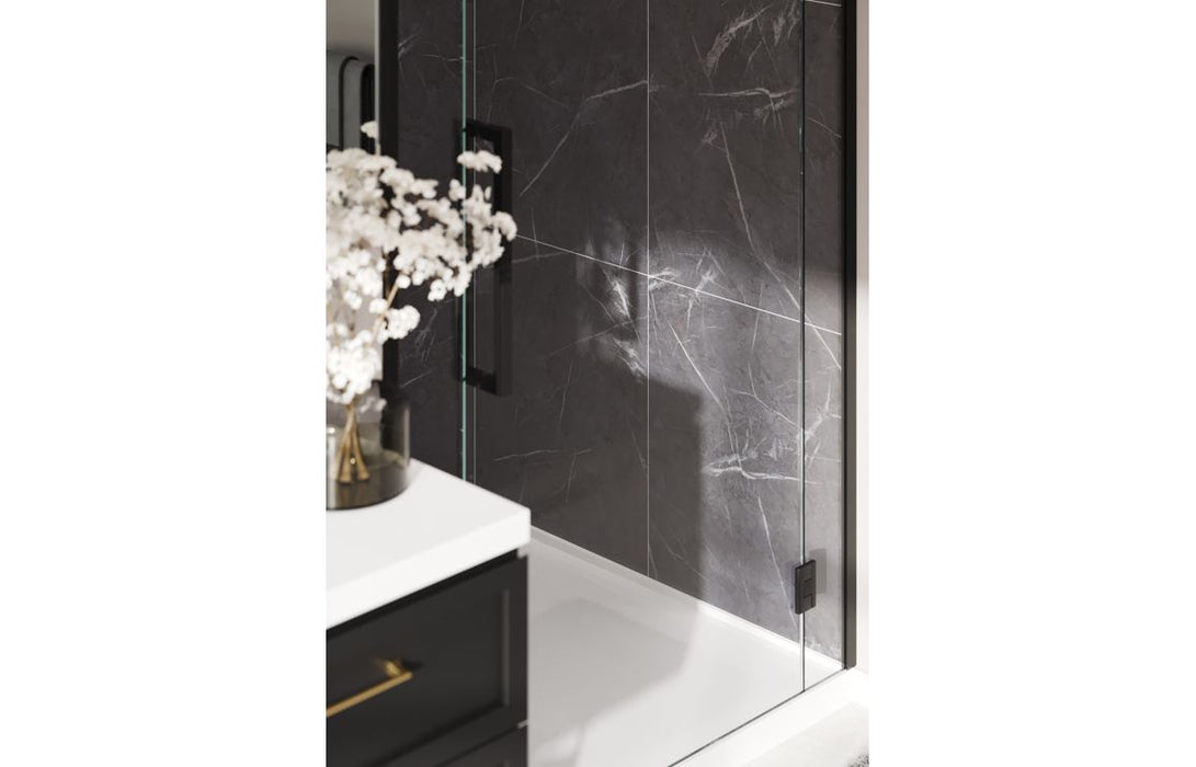 Fibo Marble Black Marble (Tile Effect) Bathroom Wall Panel