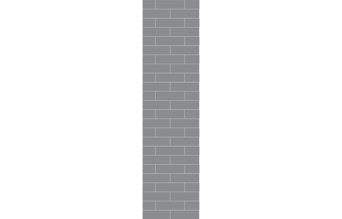 Fibo Urban Aberdeen Metro Brick  Mid Grey Bathroom Wall Panel