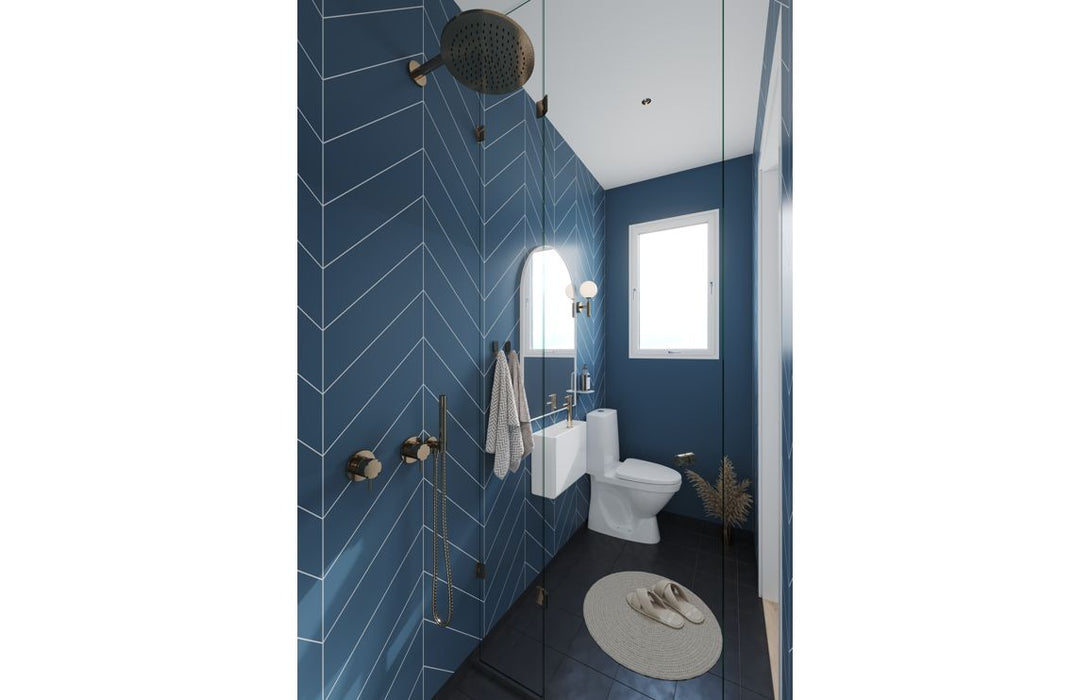 Fibo Urban Dusty Blue Chevron Bathroom Wall Panel
