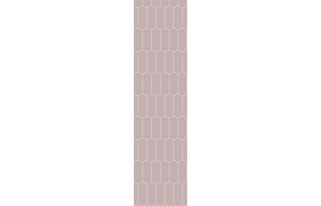 Fibo Urban Dusky Pink Elongated Hexagonal Bathroom Wall Panel