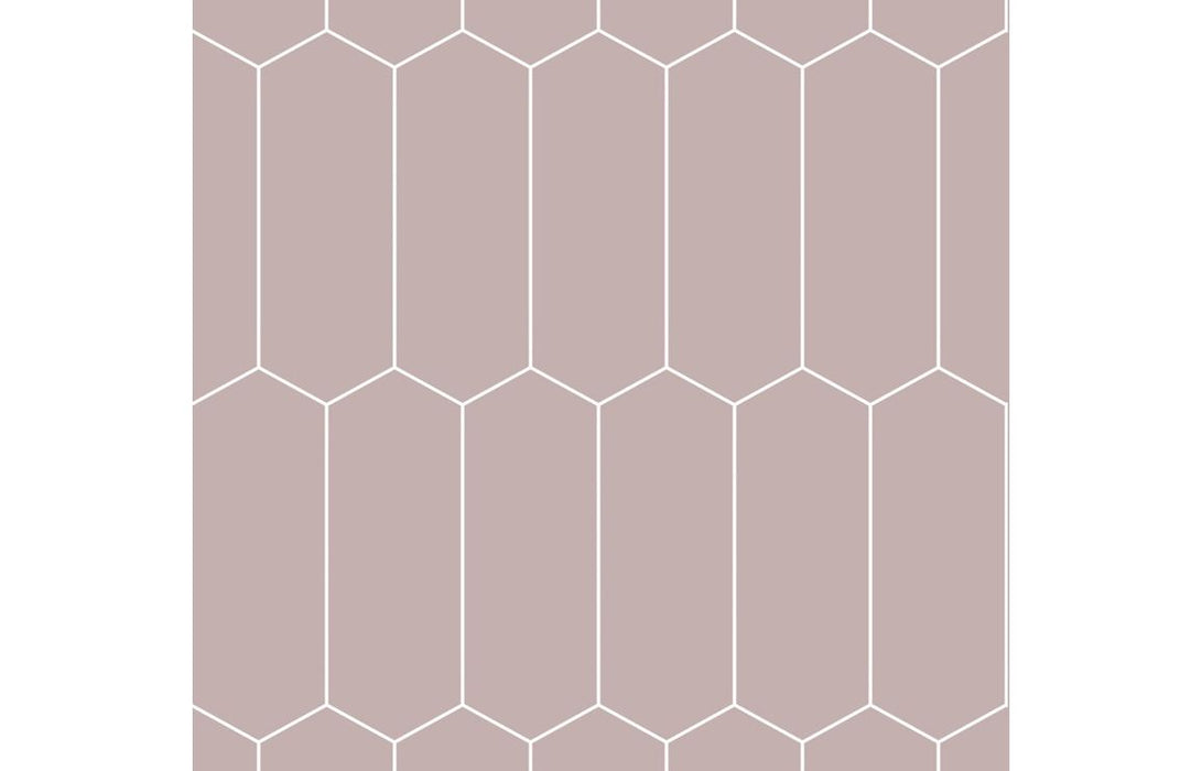 Fibo Urban Dusky Pink Elongated Hexagonal Bathroom Wall Panel