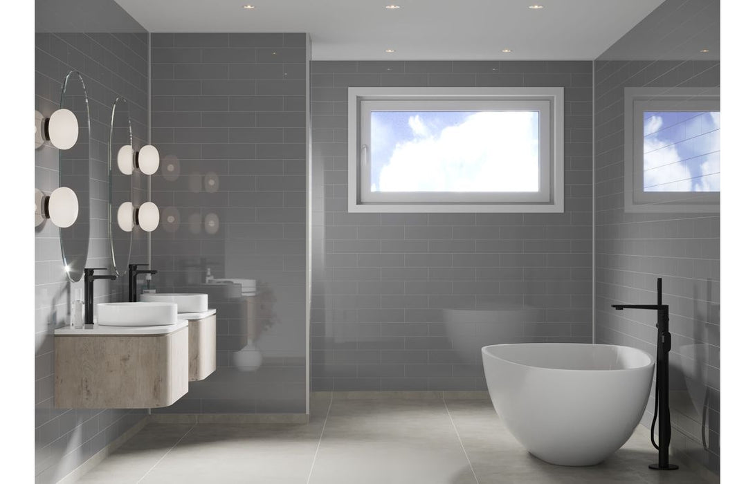 Fibo Urban Medium Grey Metro Brick Bathroom Panel